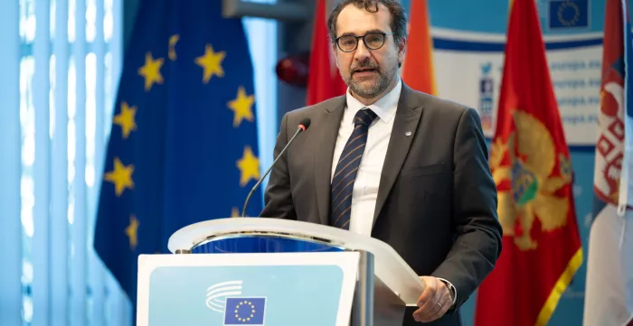 Kostas Papadakis presents at the Forum on Enlargement