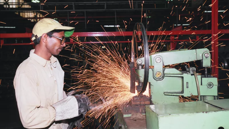 Man working on machine