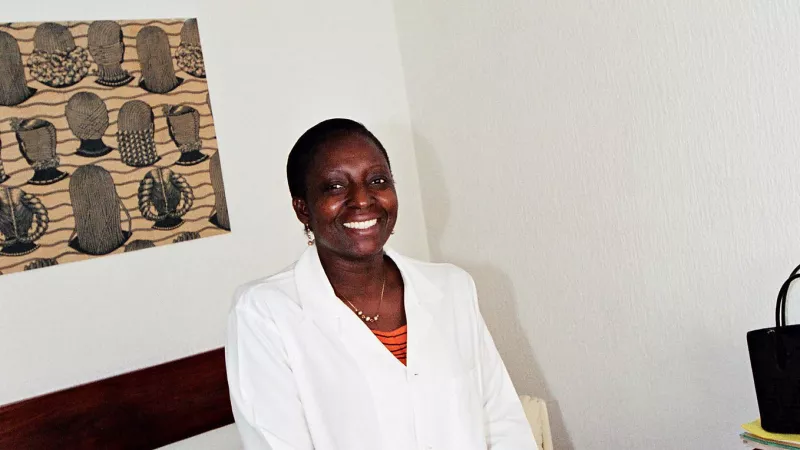 Woman doctor smiling from Cote d'Ivoire