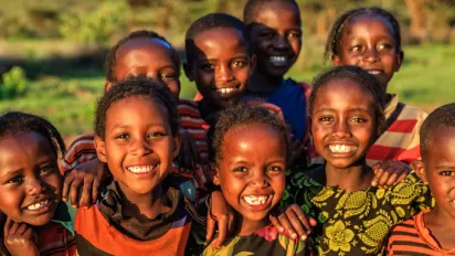 African children smile