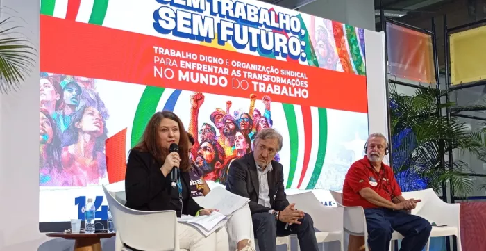 Diretora-geral adjunta da OIT, Celeste Drake, participa de debate sobre transições justas no G20 Social